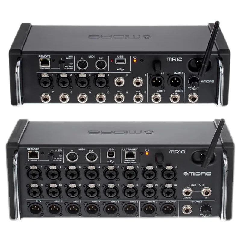 MR18 Professional Digital Mixing Studio Recording Console Studio Digital Mixer Audio Multi-track Sound Table with USB Recorder