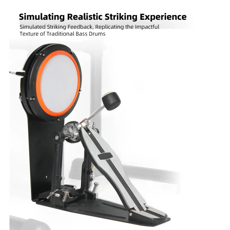 Brand Audio Source Professional Electric Drum Set Electronic Mesh Kick Pedal 440+Sounds Digital Drum Kit for Adult Kid Children