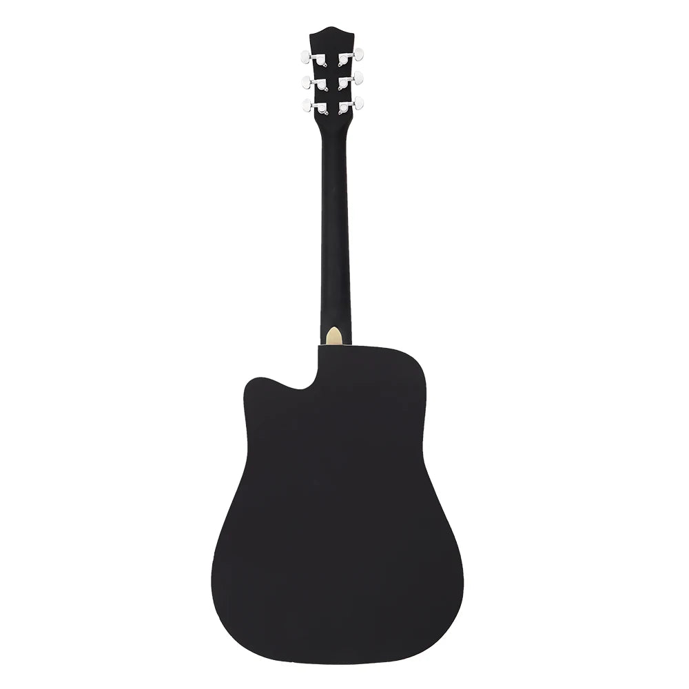 41-Inch Notch Spruce Panel Matte Edging Folk Guitar With Bag Shield Wrench Black